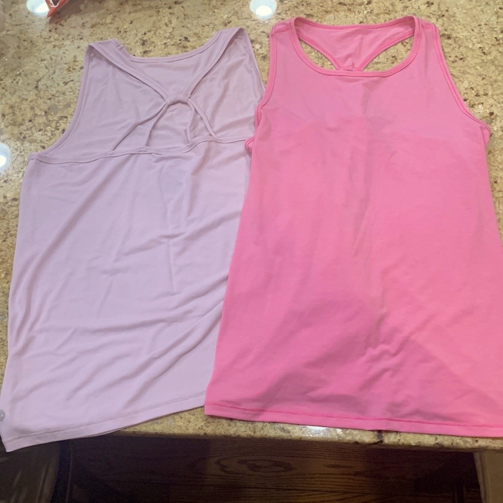 Lavender & hot pink tank tops
